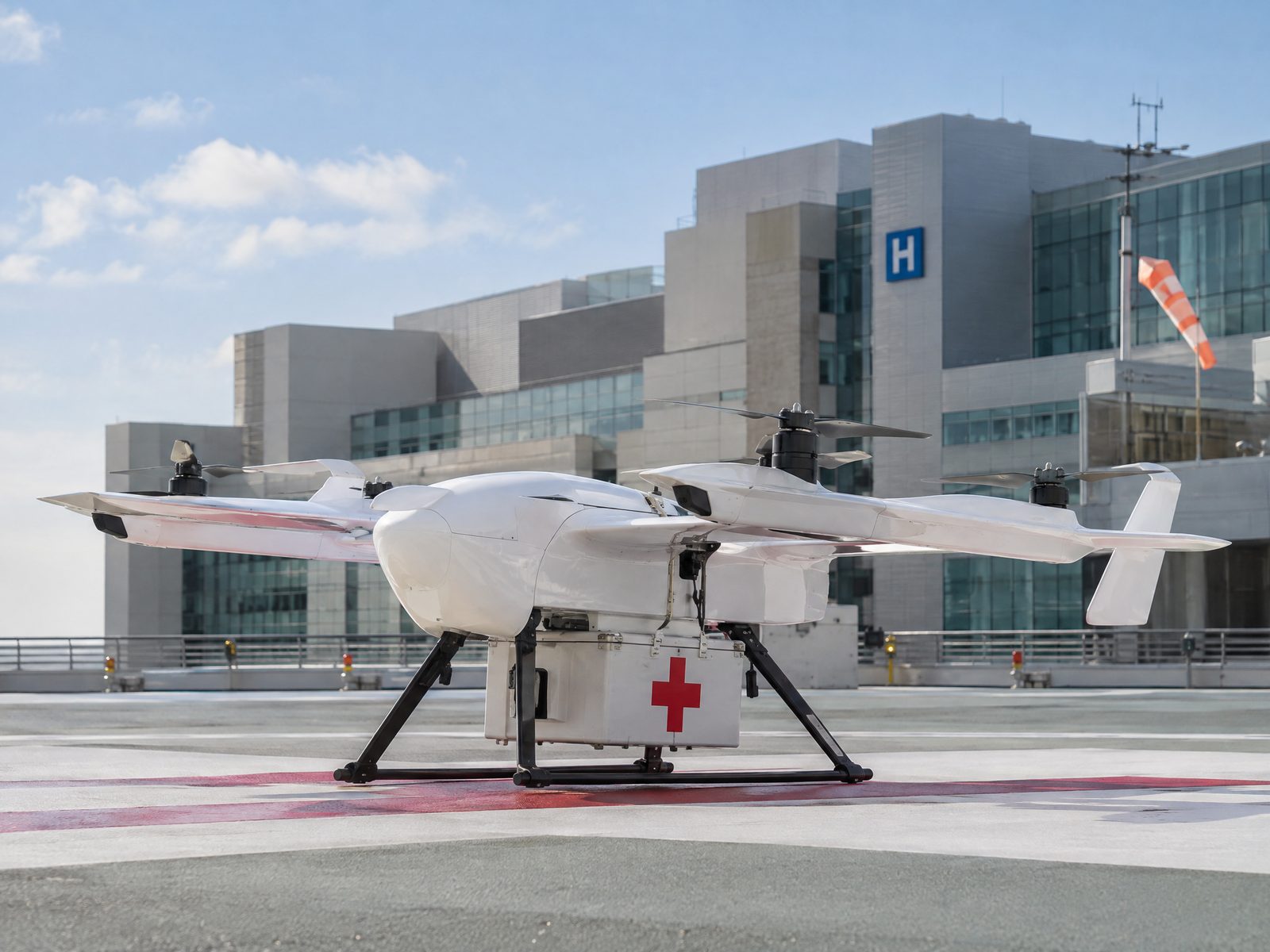 Drone capturing progress on a construction site